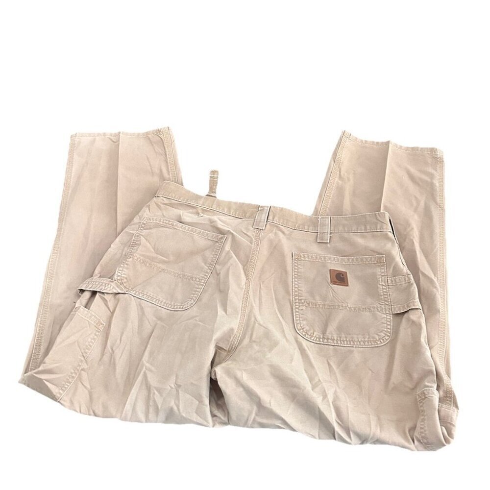 Carhartt Carpenter Pants Men's 38x30 Tan Original Dungaree Fit Beige B151 DKH
